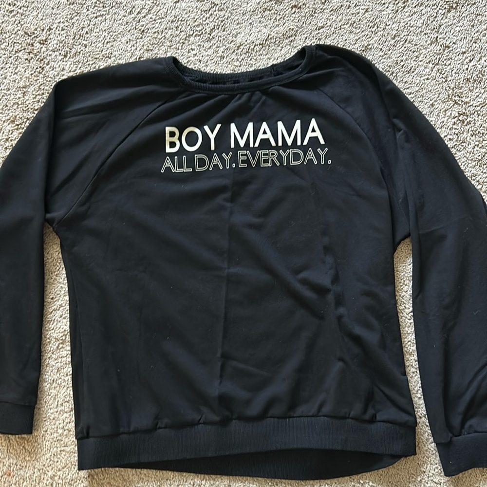 Black boy mama sweatshirt